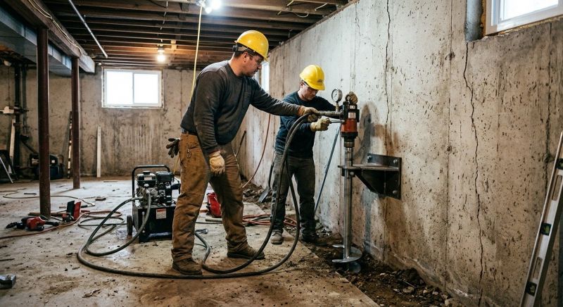 Basement Stabilization in Evergreen, CO