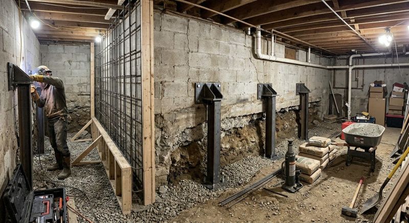 Basement Stabilization in Evergreen, CO