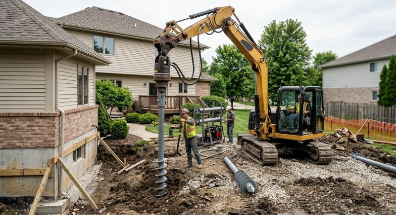 Helical Pile Installation in Evergreen, CO